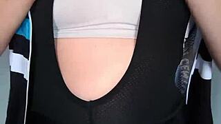 Spinning Class Alumna Heats Up in Lingerie After Workout