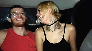 Gay couple engages in bareback sex with monster cocks inside the uber.