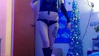 i perform a sexy striptease on webcam, undressing slowly