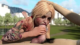 Harley Quinn Deepthroat Huge White Dick