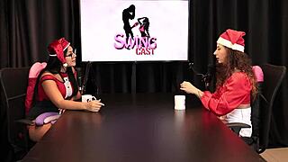 Jujube delights in sheer red lingerie for holiday fun