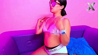 Girl juggles while sucking monster cock, submissive and sensual 😍🔥