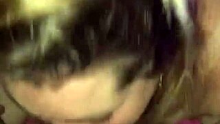 This slut gives me a delicious blowjob and swallows it all, what a deepthroat