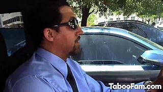 why’s this horny woman letting her stepdad screw her outdoors?