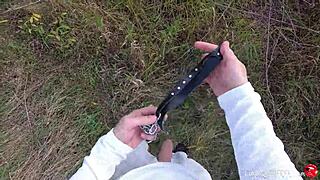 Kitty Is Passionately Sucking a Stranger's Dick and Getting Doggy Fucked Outdoors 😏