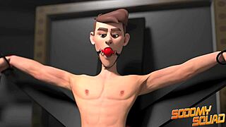 Ebony superhero with big black cock shoves it into his own ass for intense self-fucking.