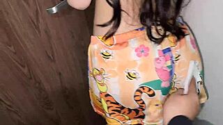 Beautiful anime-inspired big-boobed babe gets boss’s hard cock in her mouth and vagina