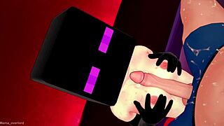 My girlfriend is so hot in fishnet stockings and enderman mask ready to fuck before bed hentai 3d minecraft