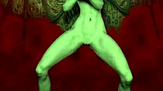 Lilith slim succubus teases with hot dungeon dance