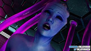 Liara takes stranger's creampie at gloryhole in 3D action with sound