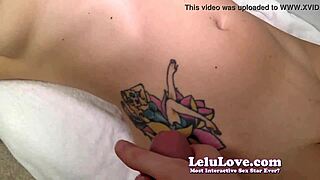 Can You Handle Lelu Love's Tattoo Tease Leading To Cumshot?