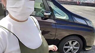 Frustrated Married Woman Masturbates Openly in Outdoor Parking Lot