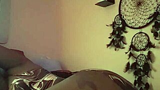 nae relaxes in bed, gently fingering herself with close up views of her ebony curves