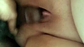 contrasting the submissive bbw slut's squirting with interracial fucking and cum