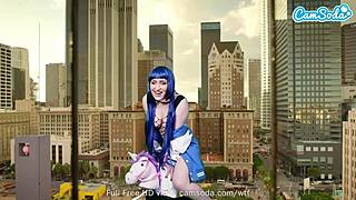 I'm Lizzie Love cosplaying as Hinata Hyuga from Naruto, masturbating on Sybian for intense orgasms