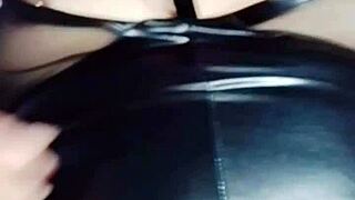 latina pornstar in lingerie does video call while getting ass licked and fucked in front of follower