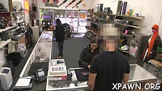 amateur babe gets shown the back room for screwing