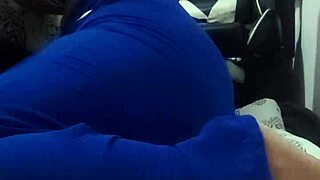 Alone at home, my stepaunt bends over for a rimjob