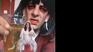 Bisexual sissy swallows pee naked