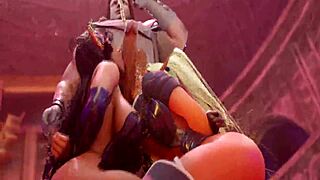 Bold hentai gangbang with blowjobs and monster cocks in OpiumUD-043