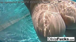 Horny Olivia Plays with Her Pussy Underwater