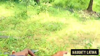 Ebony milf latina gets banged by two huge black cocks