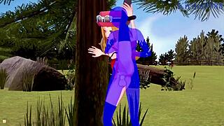 Serena and Bea Saito have intense sex with an old man in Pokemon hentai.