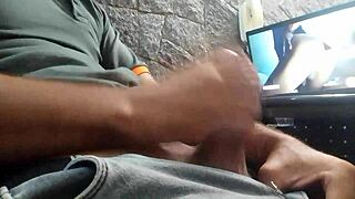 Boy enjoys solo masturbation session number thirty-four