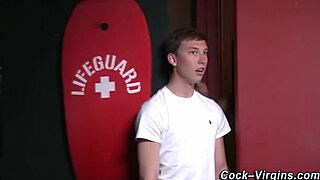 a gay newbie teen 18+ experiences first facial in hardcore scene