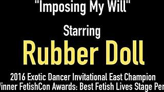 Rubberdoll asks, 'Ready to be my slave?'