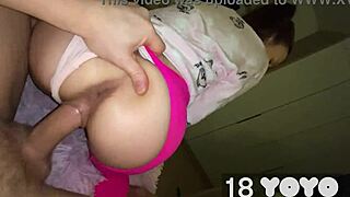 I stretch my stepdaughter's tight pussy with my big cock.