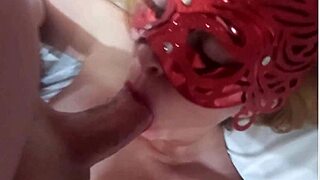 Several Cumshots on My Redhead Wife's Shaved Pussy in Lingerie