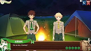 GAME FRIENDS CAMP EPISODE 3: HIKING IN THE FOREST WITH RUSSIAN VOICE ACTING