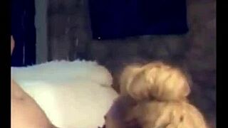 Freaky redbone shemale with big ass gets spanked and sucks monster cock!