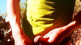 Intriguing gay guy masturbates alone building up surprising tension