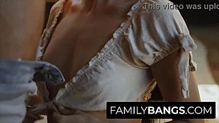 Pretty Stepsister Gargles Stepbrother’s Bone in Garden - Judy Jolie, Codey Steele