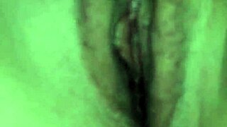 Watch this pussy open wide and invitingly, all spread out for intense play. It's dripping and ready for more action.