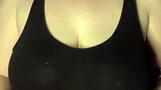 i's slapping my huge chubby tits on the desk, oops it's so fat and natural