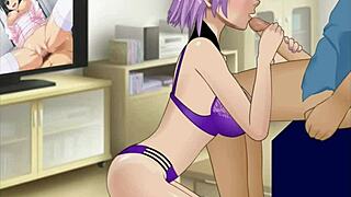 doa ayane performs paizuri and endures face fucking in anime hentai deepthroat game sdt 😈