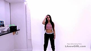 dark skin model acts like a slut during her photoshoot massage