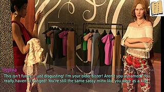 Blonde wife and brunette stepmother with big asses.