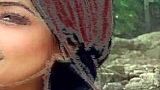 drawing a hot woman in bikini on the beach and relaxing off