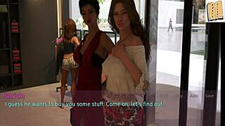 Blonde wife and brunette stepmother with big asses.