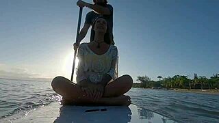 ana rothbard enjoys the afternoon on the rocks