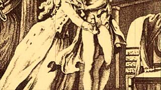 Vintage erotic illustration from antique collection.