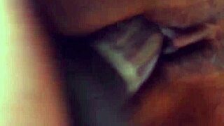 Tight ebony amateur stretches holes for horny neighbors POV