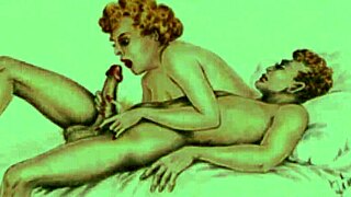 Vintage erotic illustration from antique collection.