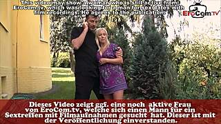 german blonde milf outdoor standing