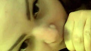 girl loves sucking daddy's dick with deepthroat and gagging