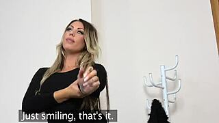 I interviewed the fake agent german girl with tattoos and natural tits on the casting couch